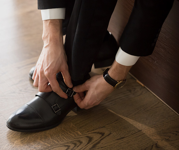 Businessman stylish shoes